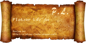 Platzer Léda névjegykártya